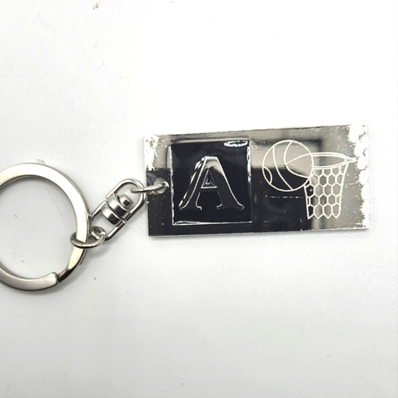🆓️FREE ADD ON TO BUNDLE Keychain Initial A C D M Hockey Basketball NWOT - Picture 9 of 10